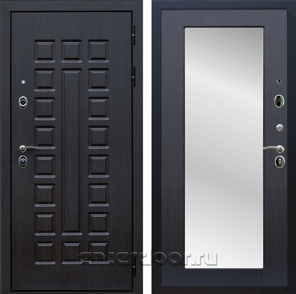 Входная металлическая дверь Сенатор 3К Премиум с зеркалом Оптима (Венге / Венге)