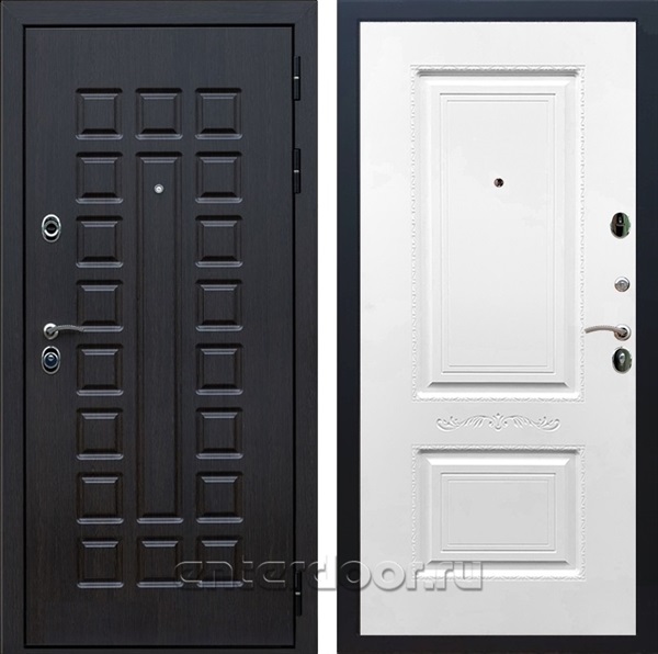 Входная металлическая дверь Сенатор 3К Премиум Смальта (Венге / Белый матовый)