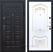 Входная металлическая дверь Сенатор 3К Премиум ФЛ-317 (Венге / Белый патина Золото)