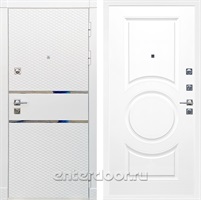 Входная металлическая дверь Сенатор Бастион ФЛ-016 (Белый матовый / Белый матовый)