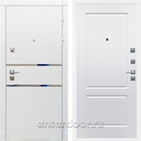 Входная металлическая дверь Сенатор Бастион ФЛ-117 (Белый матовый / Белый матовый)