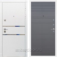 Входная металлическая дверь Сенатор Бастион ФЛ-14 (Белый матовый / Графит софт)