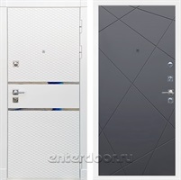 Входная металлическая дверь Сенатор Бастион ФЛ-291 (Белый матовый / Графит софт)