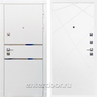 Входная металлическая дверь Сенатор Бастион ФЛ-291 (Белый матовый / Белый матовый)
