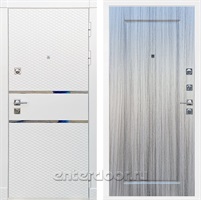 Входная металлическая дверь Сенатор Бастион ФЛ-119 (Белый матовый / Сандал серый)