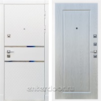 Входная металлическая дверь Сенатор Бастион ФЛ-119 (Белый матовый / Лиственница беж)