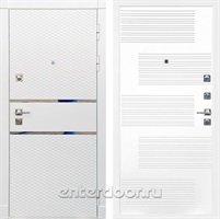 Входная металлическая дверь Сенатор Бастион ФЛ-185 (Белый матовый / Белый матовый)