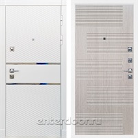Входная металлическая дверь Сенатор Бастион ФЛ-185 (Белый матовый / Беленый дуб)