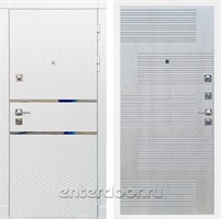 Входная металлическая дверь Сенатор Бастион ФЛ-185 (Белый матовый / Лиственница беж)