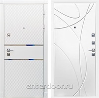 Входная металлическая дверь Сенатор Бастион ФЛ-247 (Белый матовый / Белый ясень)