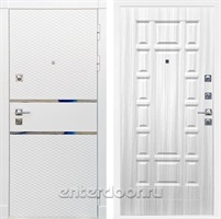Входная металлическая дверь Сенатор Бастион ФЛ-244 (Белый матовый / Сандал белый)