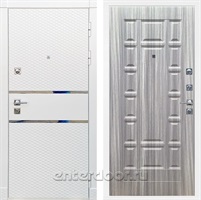 Входная металлическая дверь Сенатор Бастион ФЛ-244 (Белый матовый / Сандал серый)