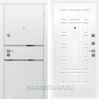 Входная металлическая дверь Сенатор Бастион ФЛ-244 (Белый матовый / Белый матовый)