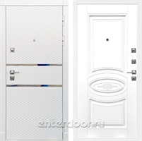 Входная металлическая дверь Сенатор Бастион ФЛ-181 (Белый матовый / Белый матовый)