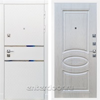 Входная металлическая дверь Сенатор Бастион ФЛ-181 (Белый матовый / Лиственница беж)