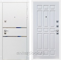 Входная металлическая дверь Сенатор Бастион ФЛ-33 (Белый матовый / Белый ясень)