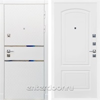 Входная металлическая дверь Сенатор Бастион ФЛ-138 (Белый матовый / Белый матовый)