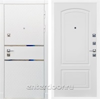 Входная металлическая дверь Сенатор Бастион ФЛ-138 (Белый матовый / Белый ясень)