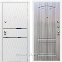Входная металлическая дверь Сенатор Бастион ФЛ-138 (Белый матовый / Сандал серый)