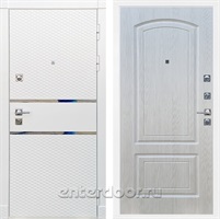 Входная металлическая дверь Сенатор Бастион ФЛ-138 (Белый матовый / Лиственница беж)