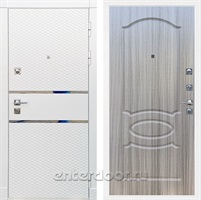 Входная металлическая дверь Сенатор Бастион ФЛ-128 (Белый матовый / Сандал серый)