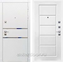 Входная металлическая дверь Сенатор Бастион ФЛ-39 (Белый матовый / Белый ясень)