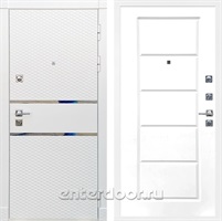 Входная металлическая дверь Сенатор Бастион ФЛ-39 (Белый матовый / Белый матовый)