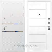 Входная металлическая дверь Сенатор Бастион ФЛ-102 (Белый матовый / Белый матовый)