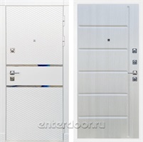 Входная металлическая дверь Сенатор Бастион ФЛ-102 (Белый матовый / Лиственница беж)