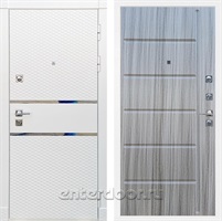 Входная металлическая дверь Сенатор Бастион ФЛ-102 (Белый матовый / Сандал серый)