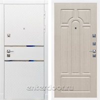 Входная металлическая дверь Сенатор Бастион ФЛ-58 (Белый матовый / Беленый дуб)
