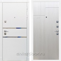 Входная металлическая дверь Сенатор Бастион ФЛ-246 (Белый матовый / Лиственница беж)