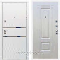 Входная металлическая дверь Сенатор Бастион ФЛ-2 (Белый матовый / Лиственница беж)