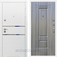 Входная металлическая дверь Сенатор Бастион ФЛ-2 (Белый матовый / Сандал серый)