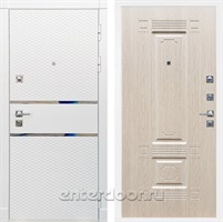 Входная металлическая дверь Сенатор Бастион ФЛ-2 (Белый матовый / Дуб беленый)