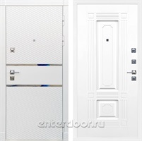 Входная металлическая дверь Сенатор Бастион ФЛ-2 (Белый матовый / Белый матовый)