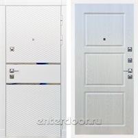 Входная металлическая дверь Сенатор Бастион ФЛ-3 (Белый матовый / Лиственница беж)