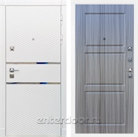 Входная металлическая дверь Сенатор Бастион ФЛ-3 (Белый матовый / Сандал серый)