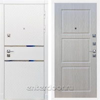 Входная металлическая дверь Сенатор Бастион ФЛ-3 (Белый матовый / Дуб беленый)