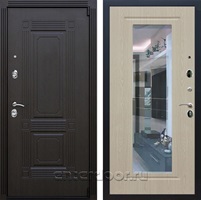 Входная дверь Армада Эстет 3к с зеркалом ФЛЗ-120 (Венге / Беленый дуб)