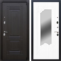 Входная дверь Эстет 3к с зеркалом ФЛЗ-147 (Венге / Белый ясень) для установки в квартиру 24587