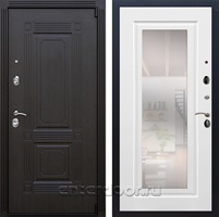 Входная дверь Армада Эстет 3к с зеркалом ФЛЗ-120 (Венге / Белый матовый)