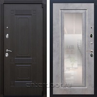 Входная дверь Армада Эстет 3к с зеркалом ФЛЗ-120 (Венге / Бетон темный)