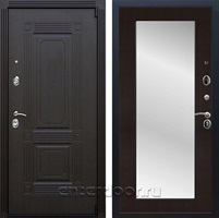 Входная дверь Армада Эстет 3к с зеркалом Пастораль (Венге / Венге)
