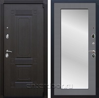 Входная дверь Армада Эстет 3к с зеркалом Пастораль (Венге / Графит софт)
