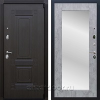 Входная дверь Армада Эстет 3к с зеркалом Пастораль (Венге / Бетон темный)