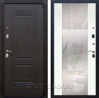 Входная металлическая дверь Армада 9 Викинг с зеркалом СБ-16 (Венге / Белый ясень)
