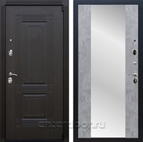 Входная дверь Армада Эстет 3к с зеркалом СБ-16 (Венге / Бетон темный)