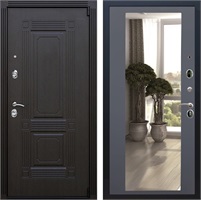 Входная дверь Эстет 3к с зеркалом 2XL (Венге / Графит софт) для установки в квартиру 24594