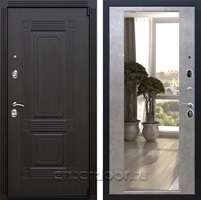 Входная дверь Армада Эстет 3к с зеркалом 2XL (Венге / Бетон темный)